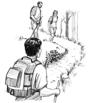 300x347 Principle 7 Be Considerate Of Other Visitors Leave No Trace - Respect Sketch