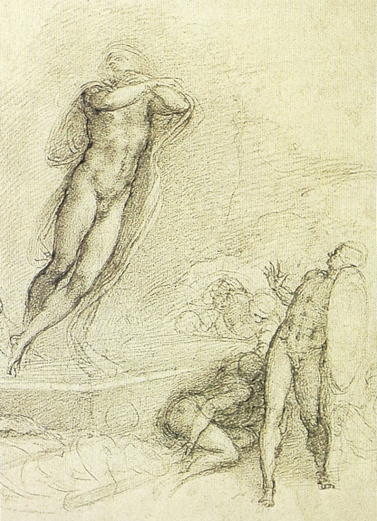 751x1036 Resurrection Of Christ By Michelangelo Drawing - Resurrection Sketch