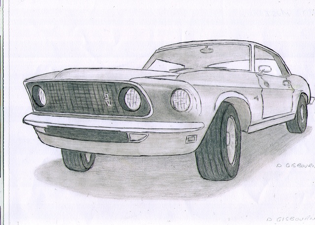 640x458 Classic Car Drawing Tumblr - Retro Car Sketch