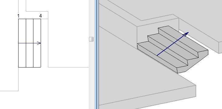 731x360 Cast In Place, Concrete Stairs Landarchbim - Revit Stairs By Sketch