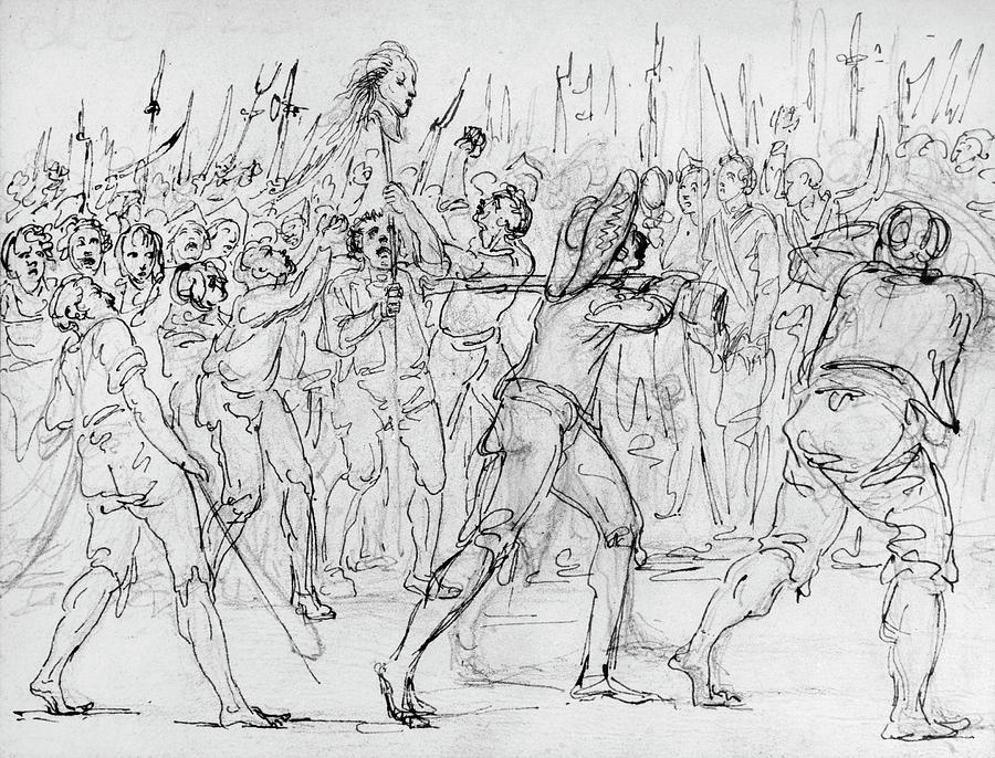 900x686 French Revolution, 1795 Drawing By Granger - Revolution Sketch