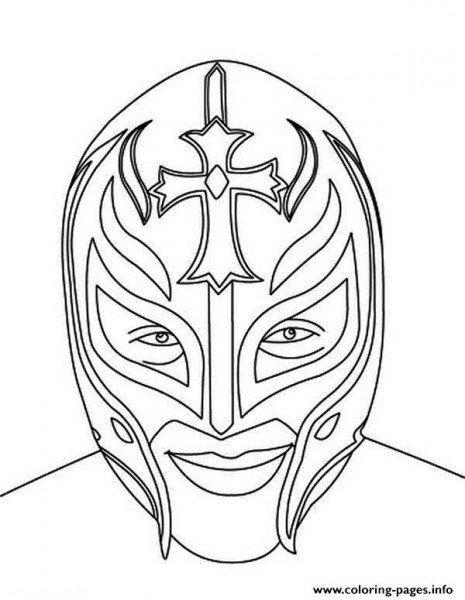 465x600 Rey Mysterio Mask Coloring Pages - Rey Mysterio Mask Sketch