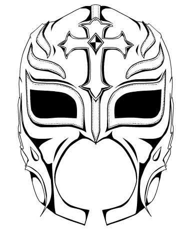 358x461 Rey Mysterio Mask Coloring Pages It Cooooooooooooooooooooooo - Rey Mysterio Mask Sketch