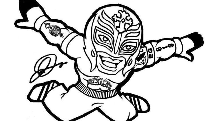 750x425 Wwe Coloring Pages Rey Mysterio Coloring Wwe - Rey Mysterio Mask Sketch