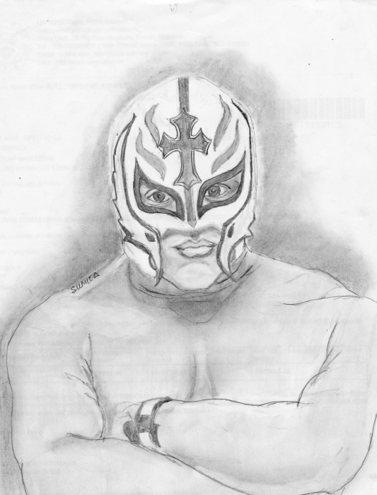 533x700 Portrait Of Rey Mysterio By Sumitamanogran On Stars Portraits - Rey Mysterio Sketch