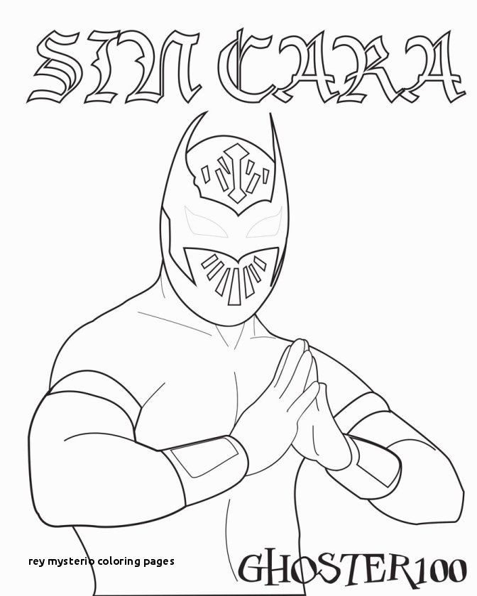 672x840 Rey Mysterio Coloring Pages Wwe Superstars Coloring Pages - Rey Mysterio Sketch