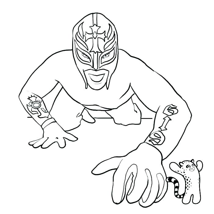 700x700 Rey Mysterio Mask Coloring Pages M6737 Mask Coloring Pages Mask - Rey Mysterio Sketch