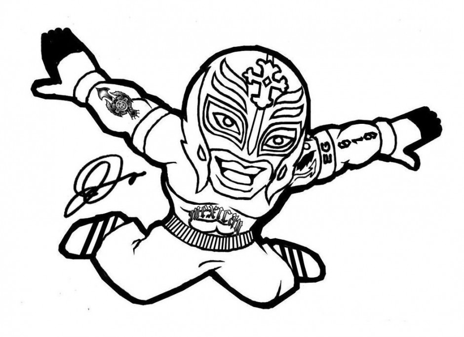 940x683 Wwe Rey Mysterio Clipart - Rey Mysterio Sketch