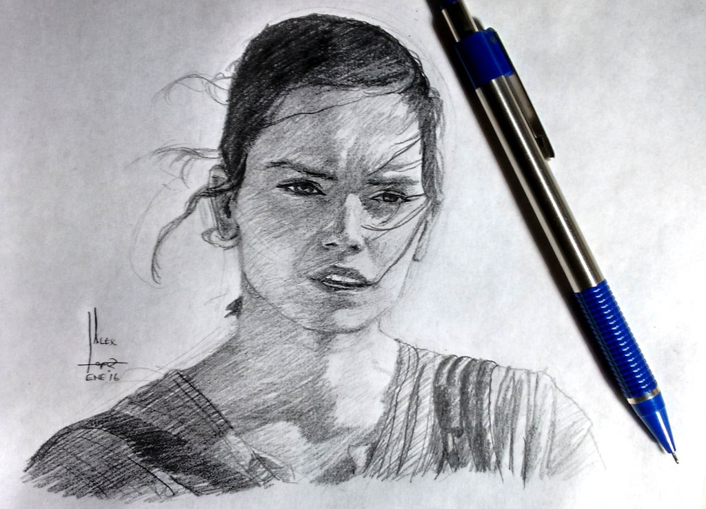 1024x739 Rey Sketch By Subliminalex - Rey Sketch