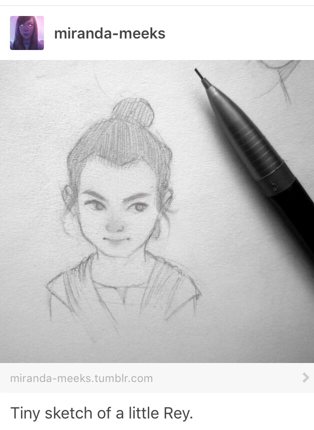 629x860 Rey Sketch From Tumblr - Rey Sketch