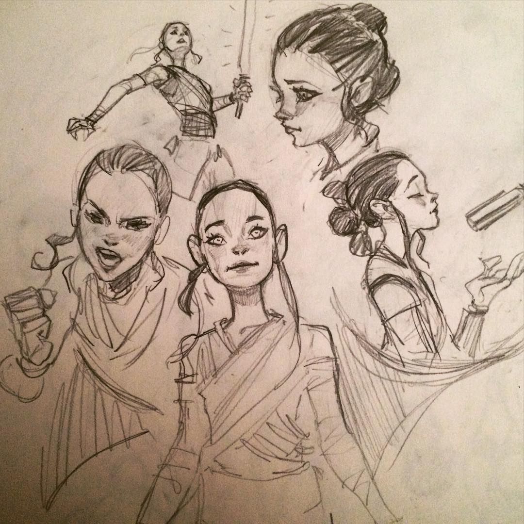 1080x1080 Rey Sketches By Ahmed Aldoori Sketches Sketches - Rey Sketch
