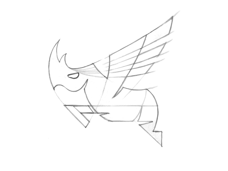 800x600 Soaring Rhino Sketch By Himanshu Sharma - Rhino Sketch