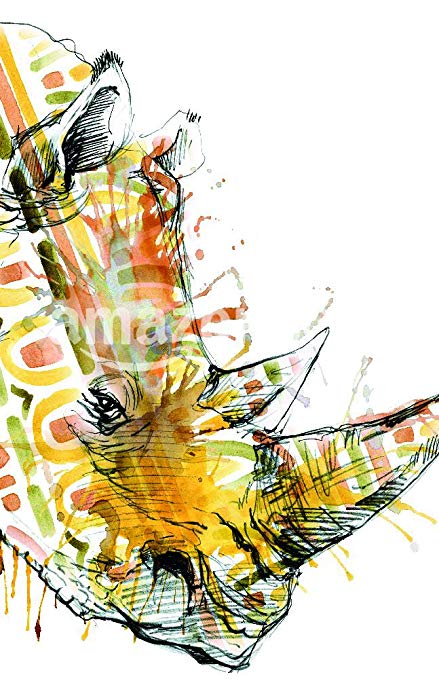 439x679 Rhinoceros. Rhinoceros Pencil Sketch. Rhinoceros Sketch With - Rhinoceros Sketch