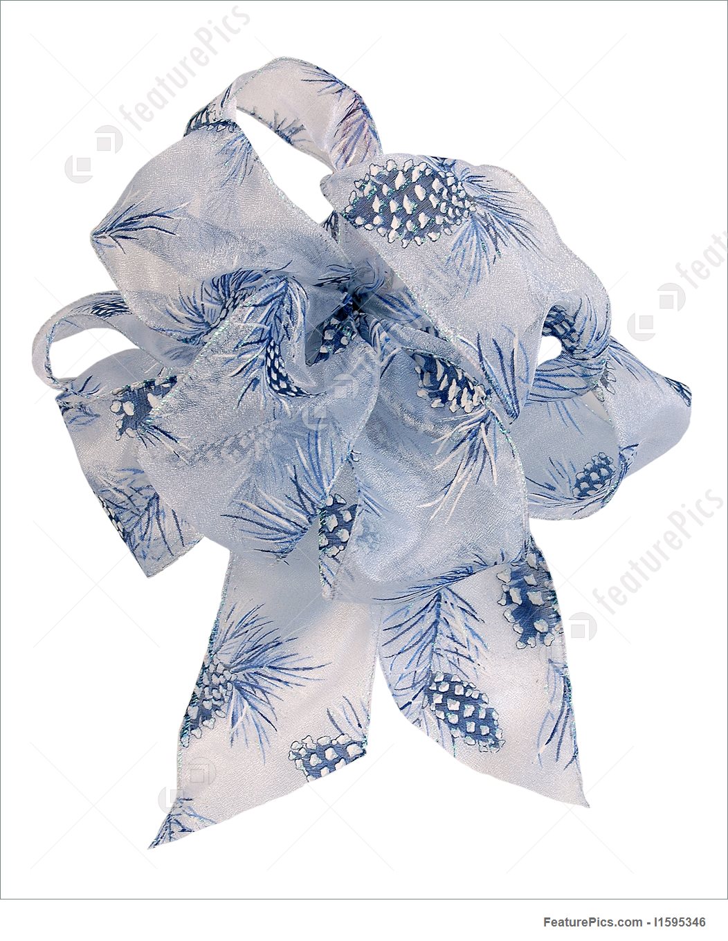 1052x1360 Holidays Blue Ribbon Bow - Ribbon Bow Sketch