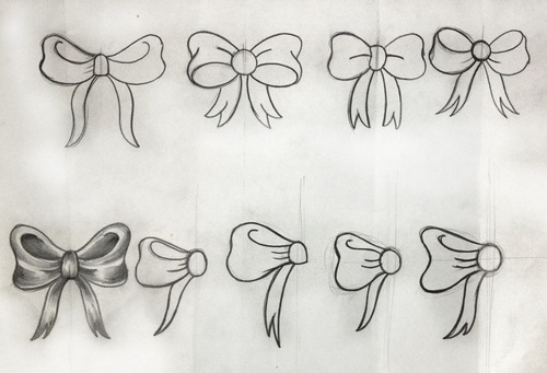 500x341 Ribbon Bow Tattoo Sketch Tattoo Ideas - Ribbon Bow Sketch