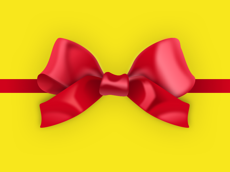 800x600 Realistic Vector Ribbon Sketch Freebie - Ribbon Sketch