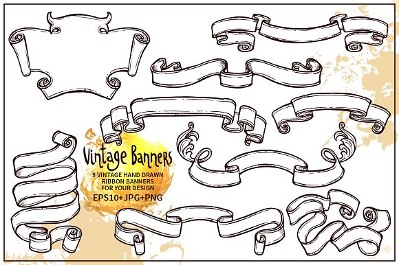 580x386 Drawn Ribbon Sketch - Ribbon Sketch