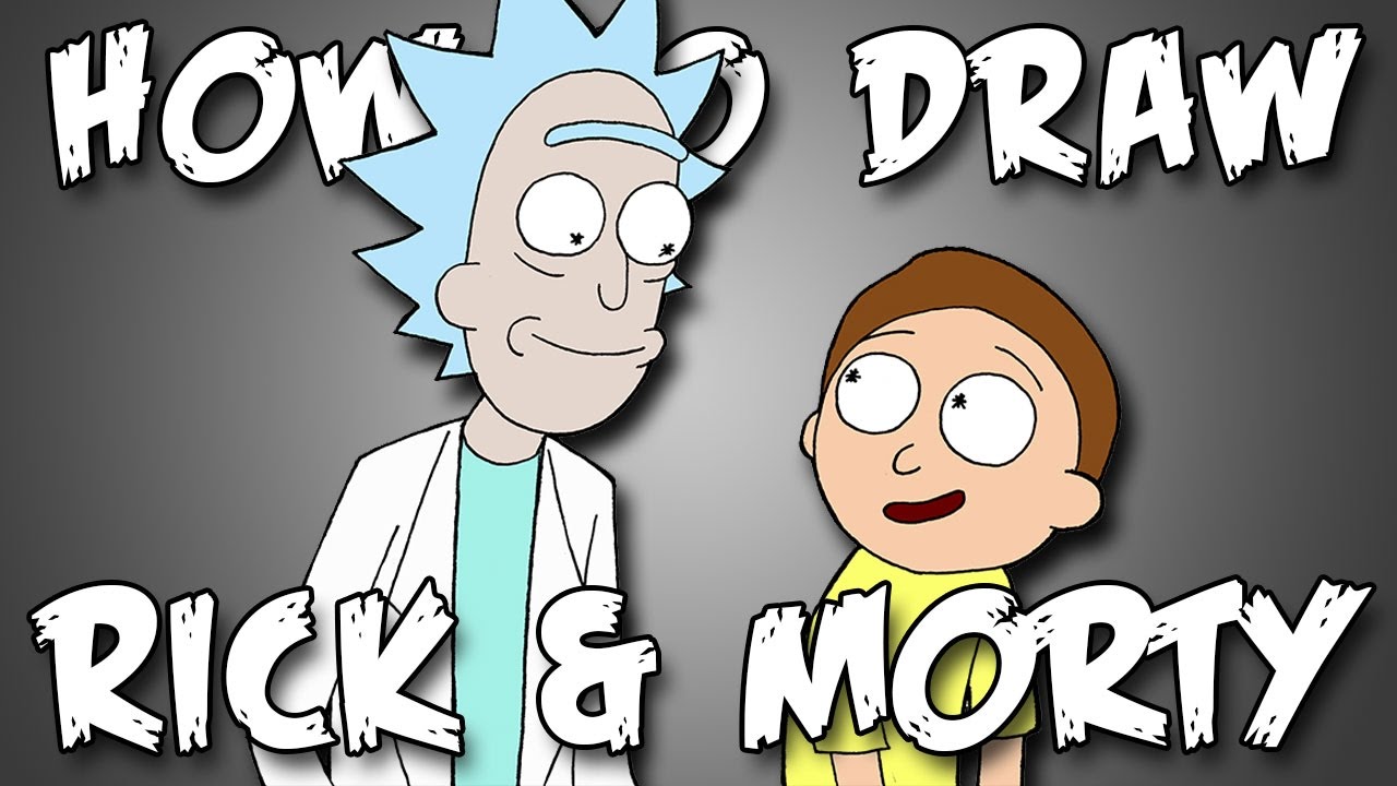 1280x720 How To Draw Rick And Morty - Rick And Morty Sketch