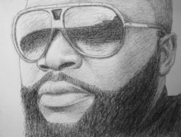 600x455 Portrait Of Rick Ross By Irinarubanova On Stars Portraits - Rick Ross Sketch