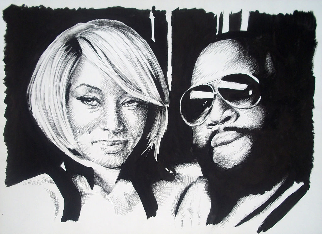 1024x746 Retrato Rick Ross Y Keri Hilson Cris - Rick Ross Sketch