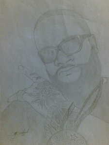 225x300 Rick Ross Drawing By Mmushi Given Ditodi - Rick Ross Sketch