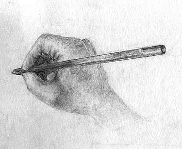 375x307 Pencil Sketch - Right Hand Sketch