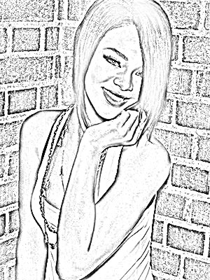 300x400 Rihanna Sketch Airhead Princess - Rihanna Sketch