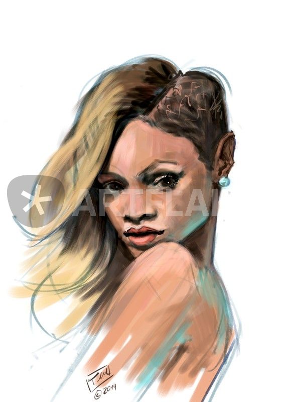 560x800 Rihanna Sketch Digital Art Art Prints And Posters By Timm Meyer - Rihanna Sketch