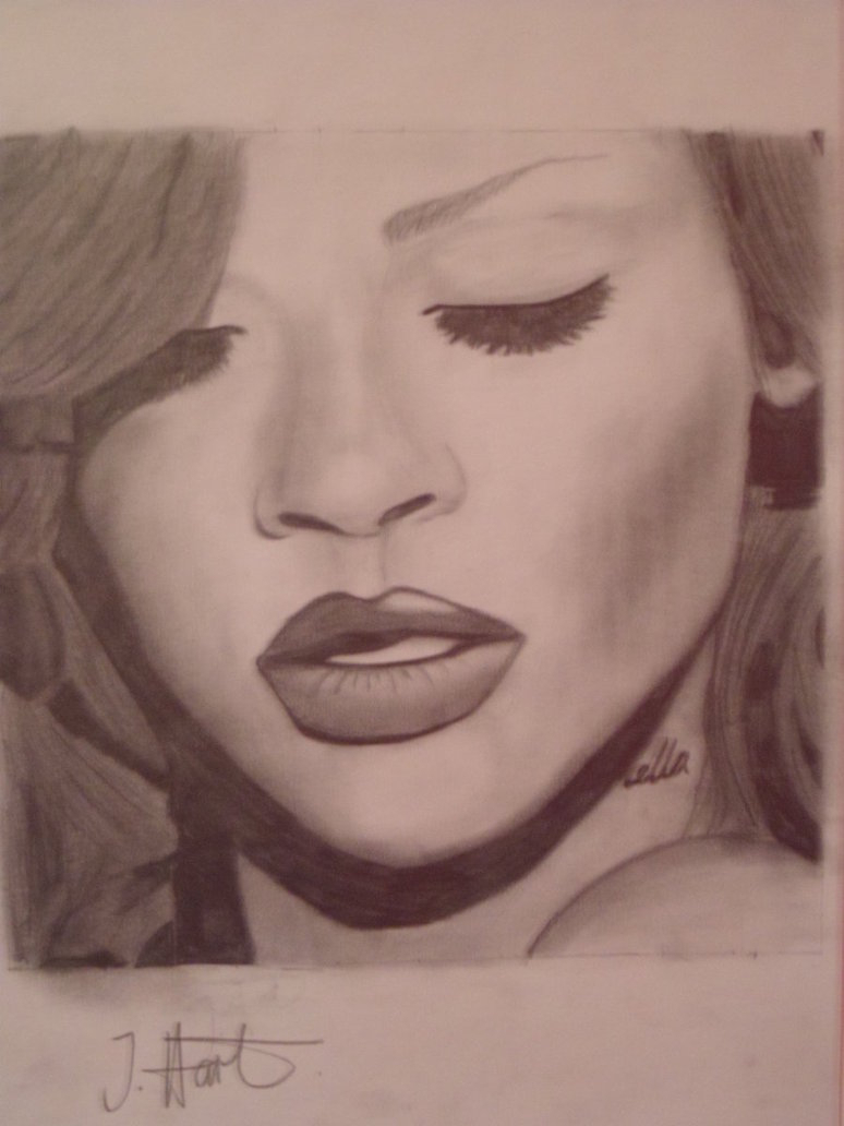 774x1032 Rihanna Sketch Drawing Celebrity Pretty Pictures Www - Rihanna Sketch
