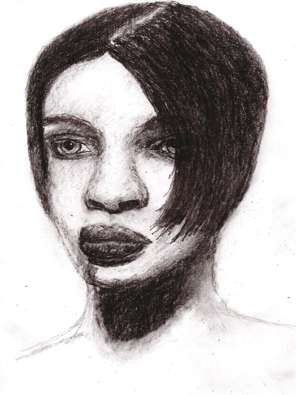 600x801 Rihanna Sketch By Rhahsid - Rihanna Sketch
