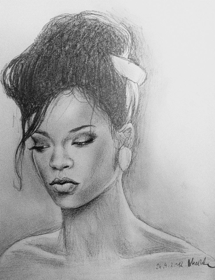 740x960 Rihanna Where Have You Been Sketch By Missroxymfc - Rihanna Sketch