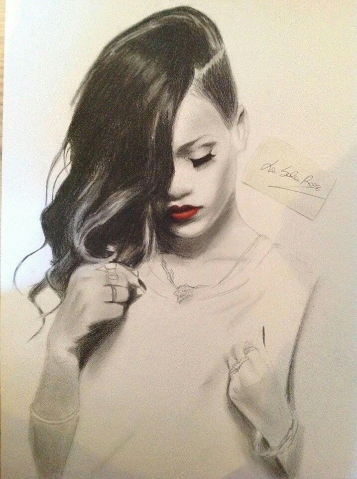 717x960 Rihanna Sketch Rihanna Art Rihanna And Sketches - Rihanna Sketch