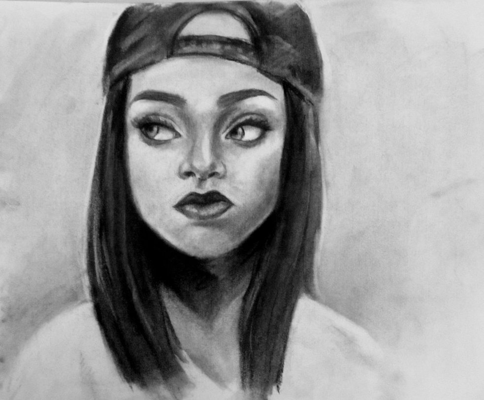 983x812 Rihanna Sketch By Cocoboozilla - Rihanna Sketch
