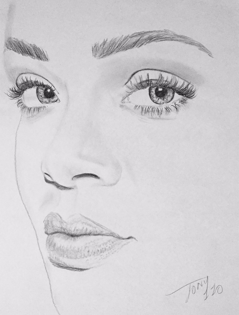 911x1200 Tony On Twitter - Rihanna Sketch