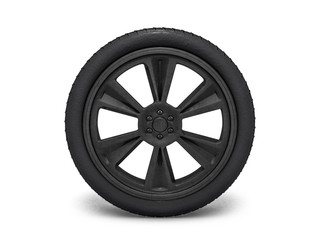 320x240 Wheels With Blackened Rim. Sketch. 3d Rendering - Rim Sketch