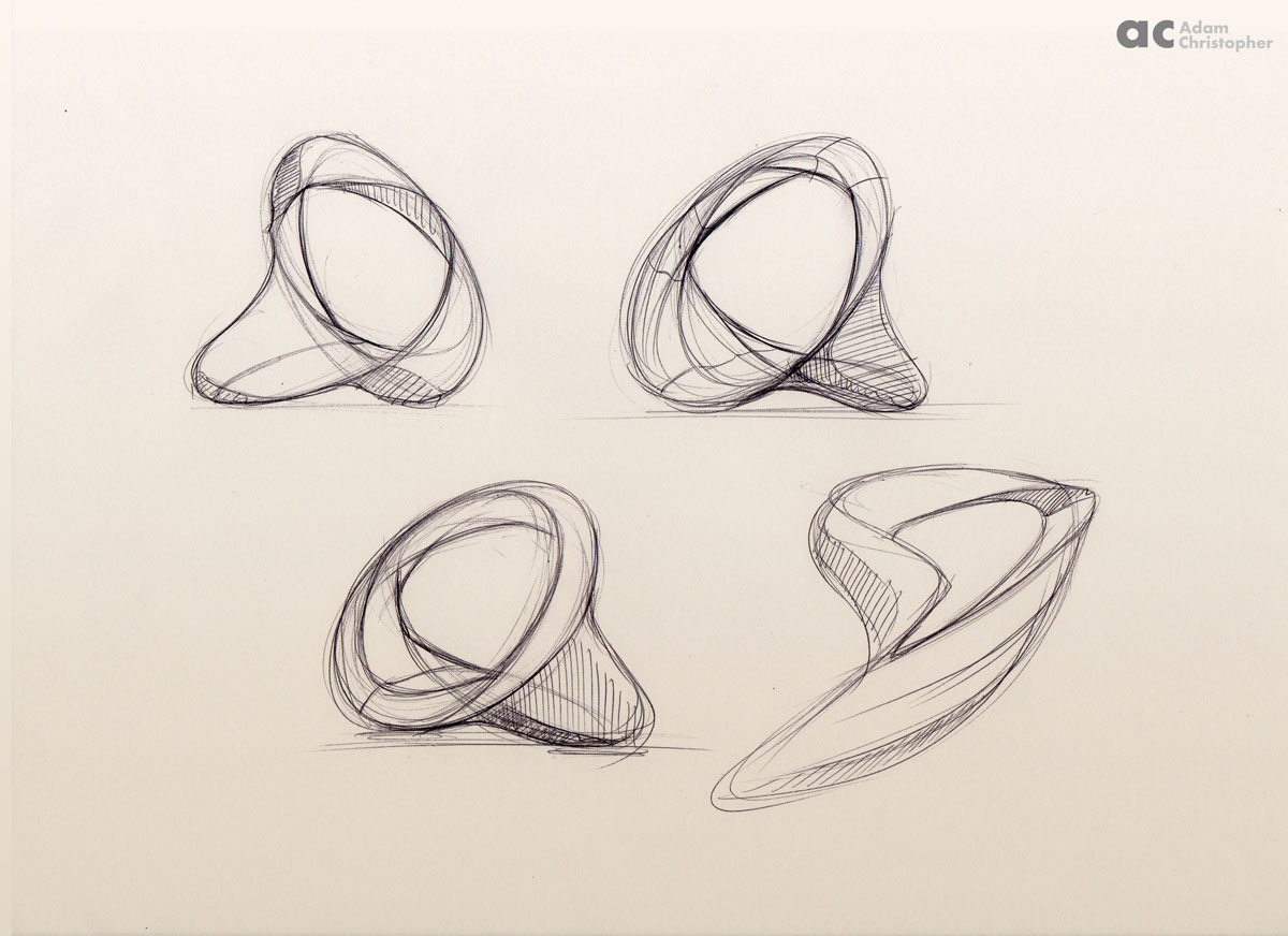 1200x872 Unity Ring Sketch Program Award Winning Contemporary Concrete - Ring Sketch