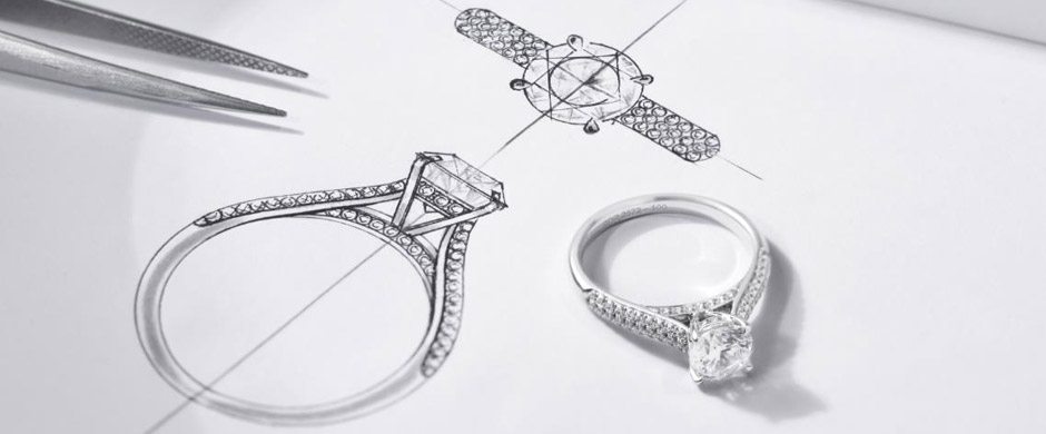 940x390 Designing Your Own Engagement Ring Commins Amp Co Dublin - Ring Sketch