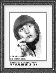 230x297 Ringo Starr Fine Graphite Pencil Sketch Portrait Drawing - Ringo Starr Sketch