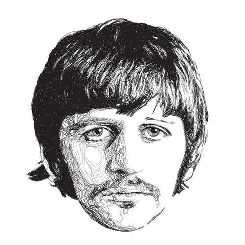 500x500 The Beatles Experimental On Behance On We Heart It - Ringo Starr Sketch