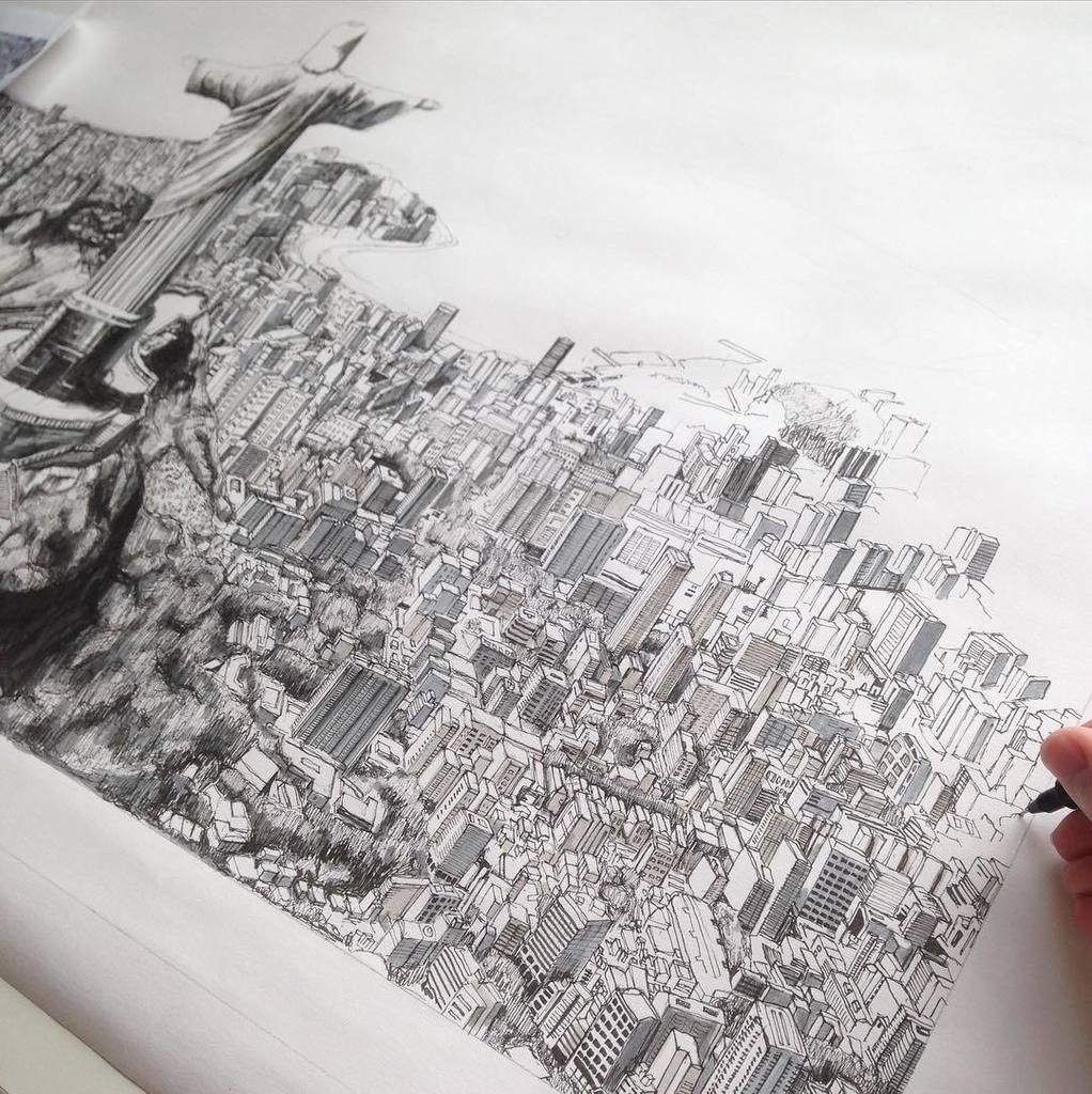 1022x1024 Phoebe Atkey On Twitter Rio De Janeiro, 2015. - Rio De Janeiro Sketch
