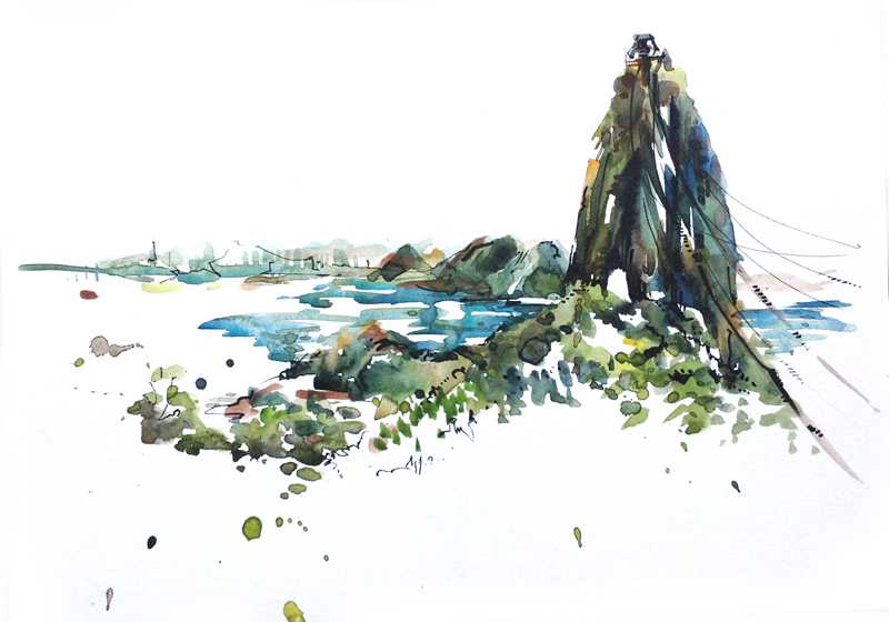 800x560 Sketching On Sugarloaf Mountain, Rio De Janeiro, Brazil Sketch - Rio De Janeiro Sketch