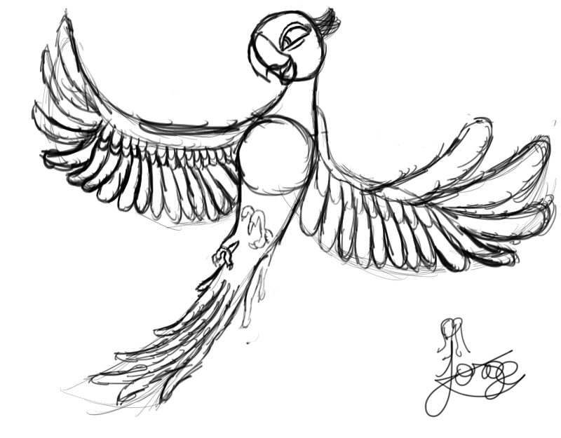 800x625 Jewel (From Rio) (Sketch) By Jorge123esp - Rio Sketch