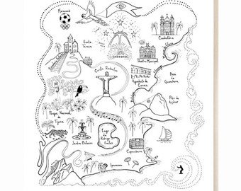 340x270 Rio Sketch Drawing Etsy - Rio Sketch