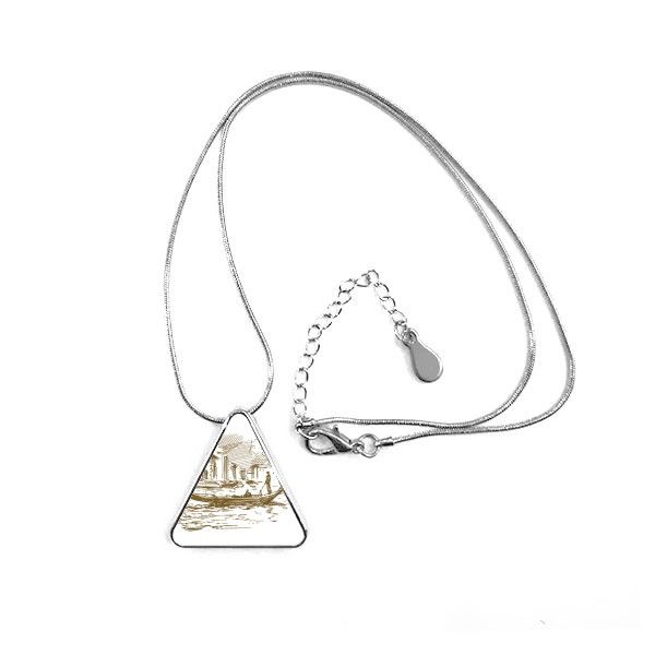 600x600 River Boat Sketch Landscape Country City Landmark Illustration - Riverboat Sketch