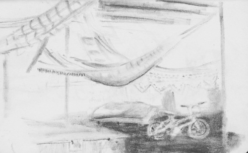 500x309 Brazil Travel Drawings Sketching From Rio De Janeiro To The Amazon - Riverboat Sketch