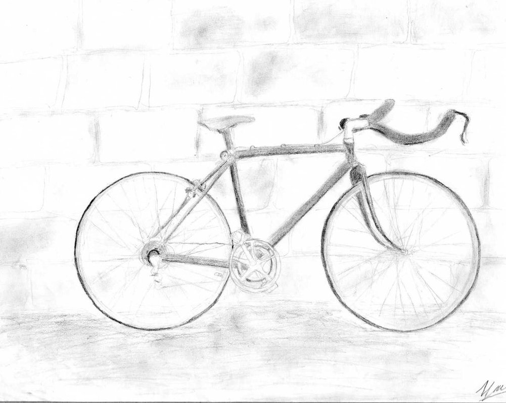 Нарисовать велосипед пошагово - 85 фото