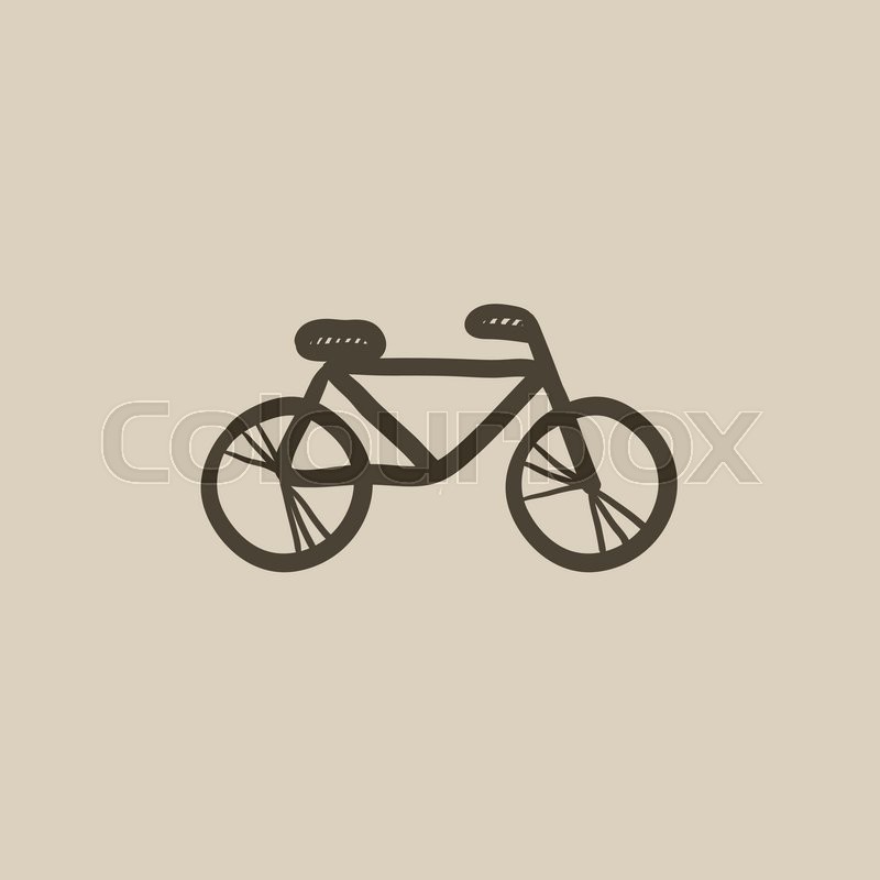 800x800 Bicycle Vector Sketch Icon Isolated On Background. Hand Drawn - Road Bike Sketch