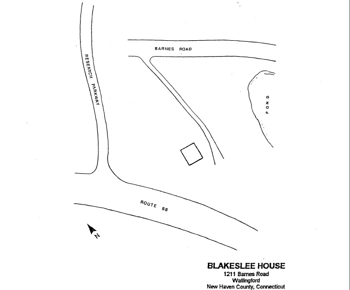 704x584 Joseph Blakeslee House Local Historic District And Property - Road Map Sketch