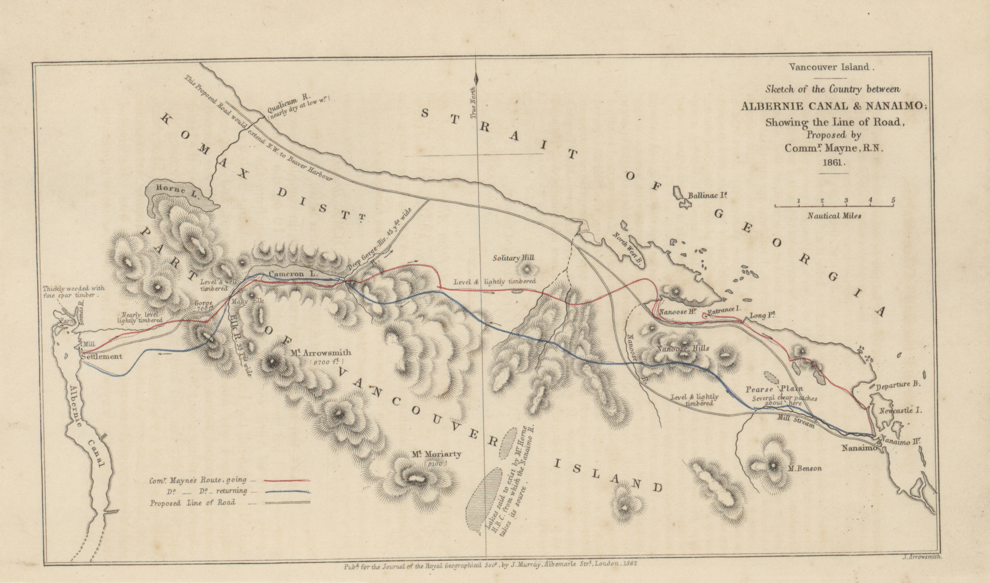3352x1976 Maps From The Journal Of The Royal Geographical Society Of London - Road Map Sketch