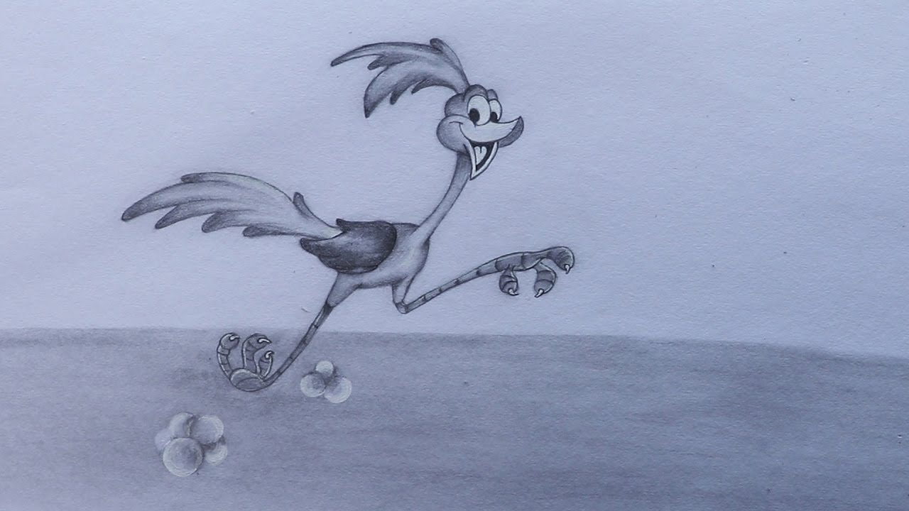 1280x720 How To Sketch A Road Runner - Road Runner Sketch